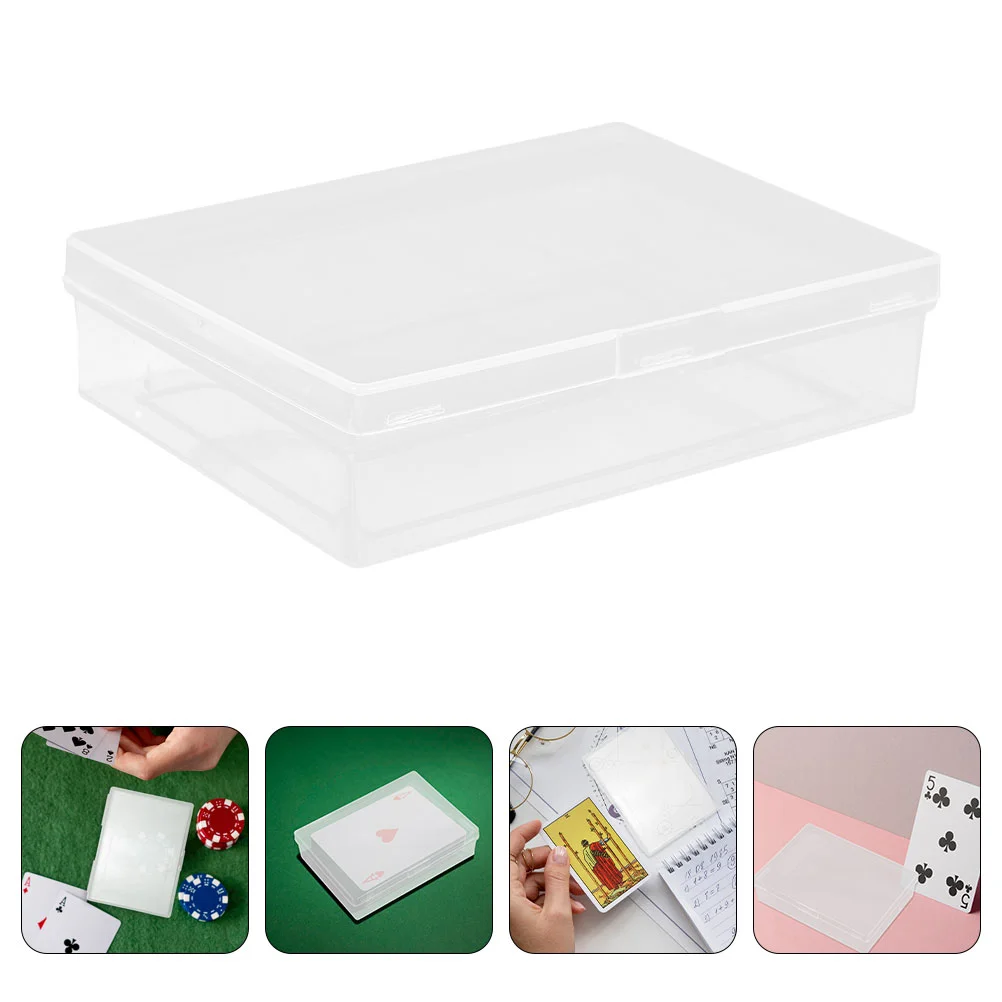 

4 Pcs Card Storage Box Plaything Cards Holder Playing Case Boxes Plastic Index Cases