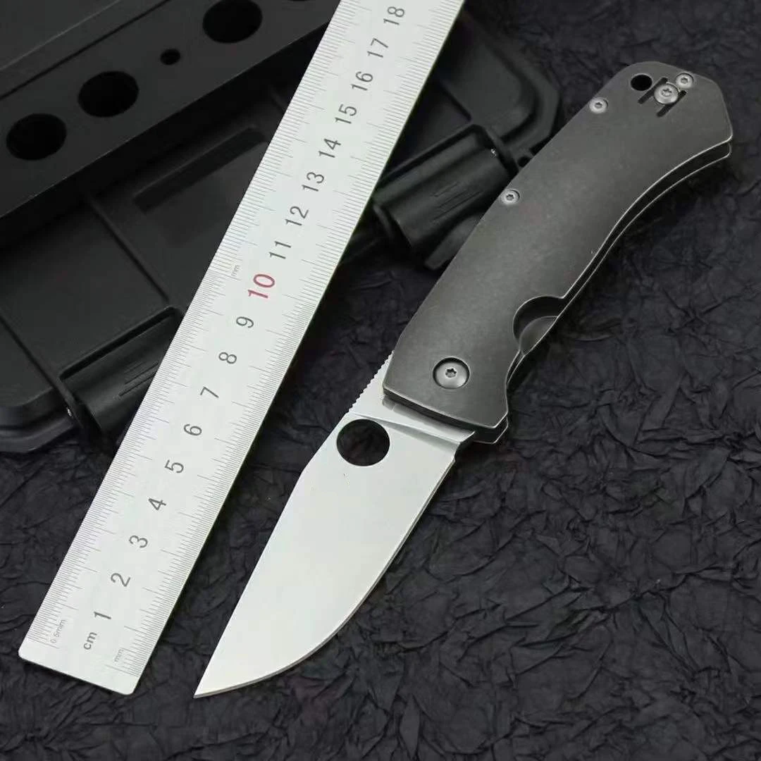 audio door phone High Quality Titanium Alloys C186 Hardness Folding Knife D2 Blade  Handle Saber Outdoor Safety Pocket Knives  EDC Tool two way audio intercom