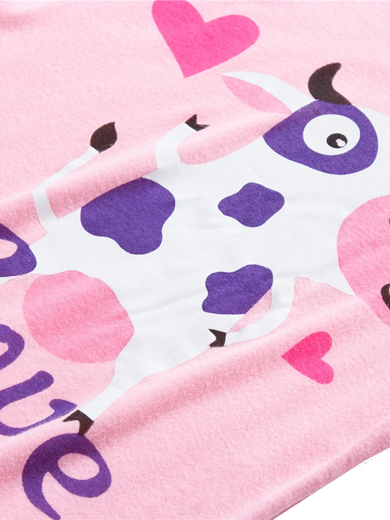 Girls' Cows Printed Pajamas Set,2-Piece Homewear 5 Girls' Cows Printed Pajamas Set,2-Piece Homewear - Image 5