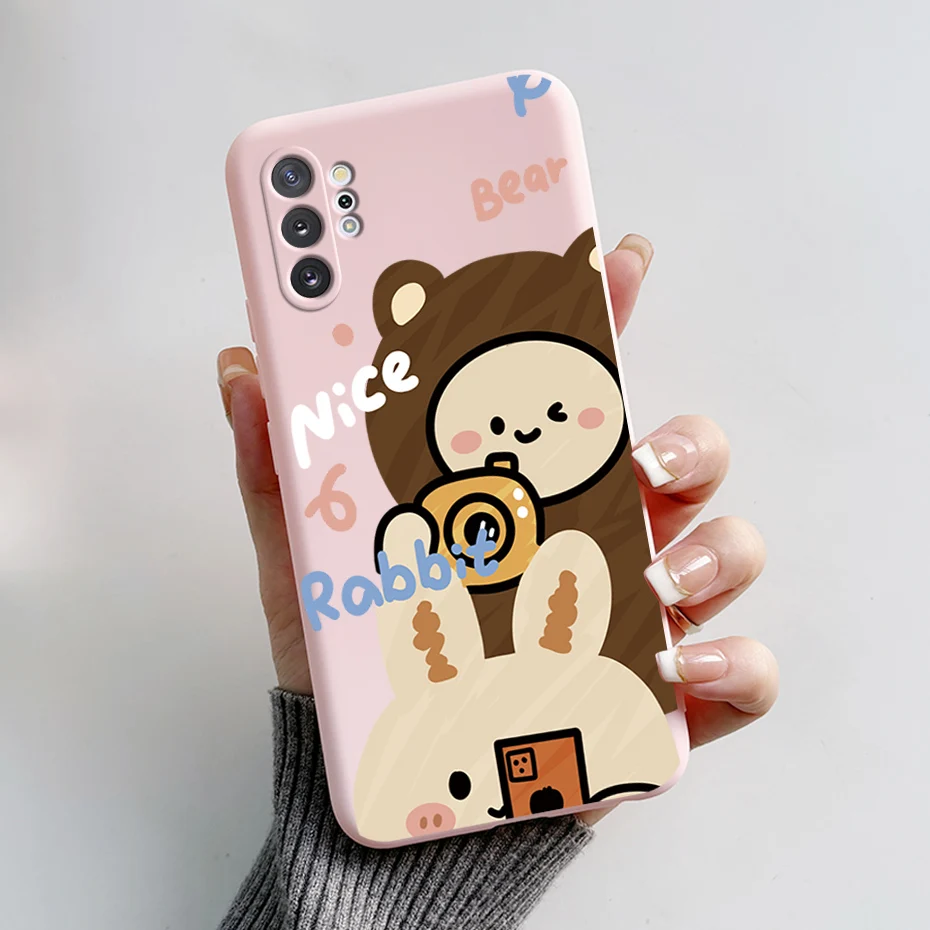 Cute Panda Silicone Soft Back Cover for Samsung Galaxy Note 10 Series