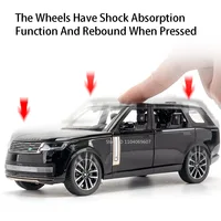 ⁦مجسم سيارة رينج روفر SV 2022 معدني قابل للسحب مع صوت وإضاءة | Range Rover SV 2022 Alloy Diecast Pull Back Car Model (Sound & Light)⁩ - الصورة ⁦5⁩