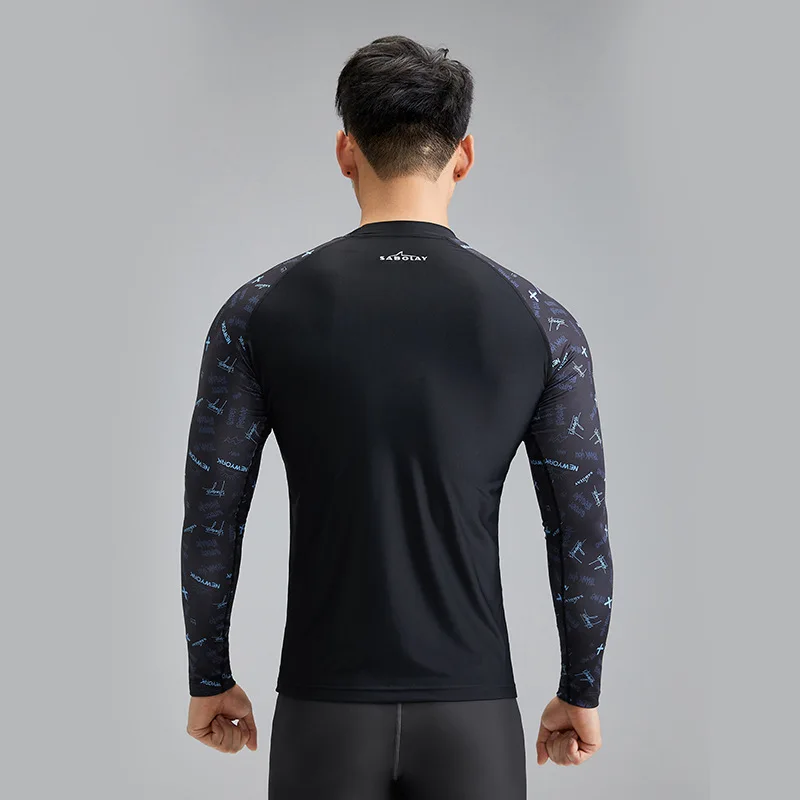 Men Surfing Top Long Sleeve T Shirt For Swimming Protection Uv 5xl Rashguard Shirt For Teen Boys