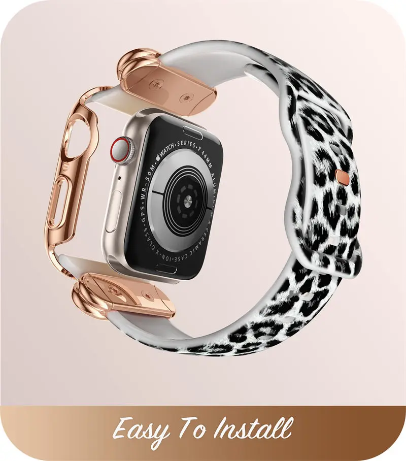 Case For Apple Watch 7/6/5/4/SE3/SE2/SE (40/41mm) I-BLASON Cosmo Luxe Series Stylish Protective Case with Adjustable Soft Strap