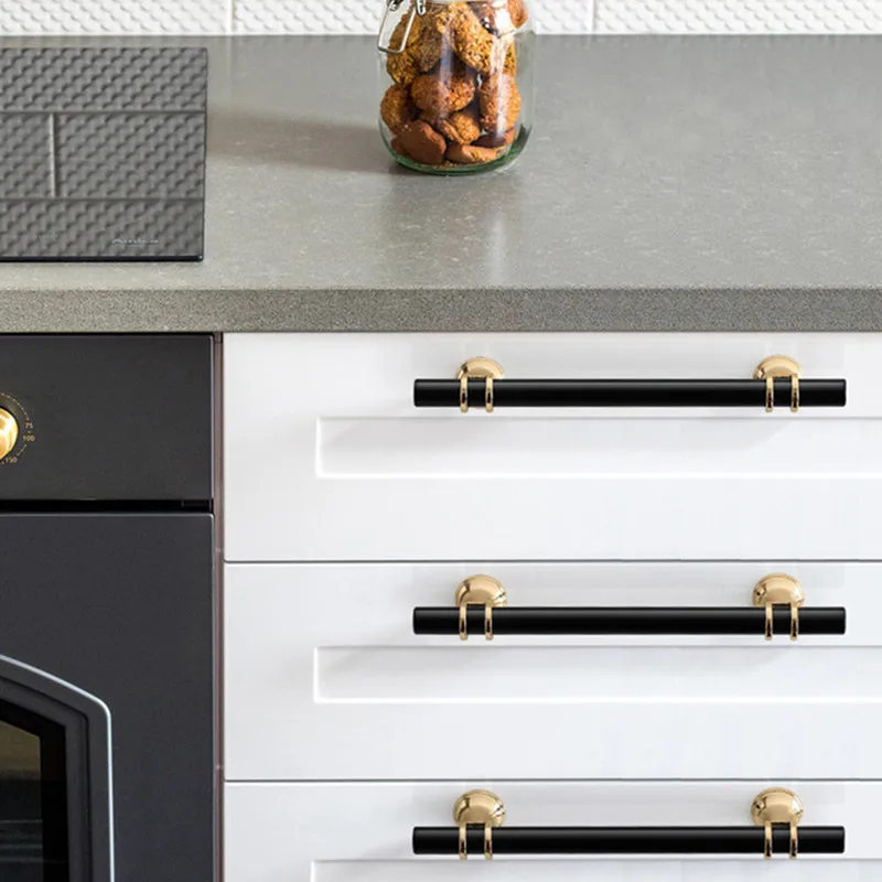 Zinc Alloy Kitchen Cabinet Handles Modern Gold Wardrobe Door Handles Black  Light Luxury Drawer Knobs Fashion Furniture Handles - AliExpress