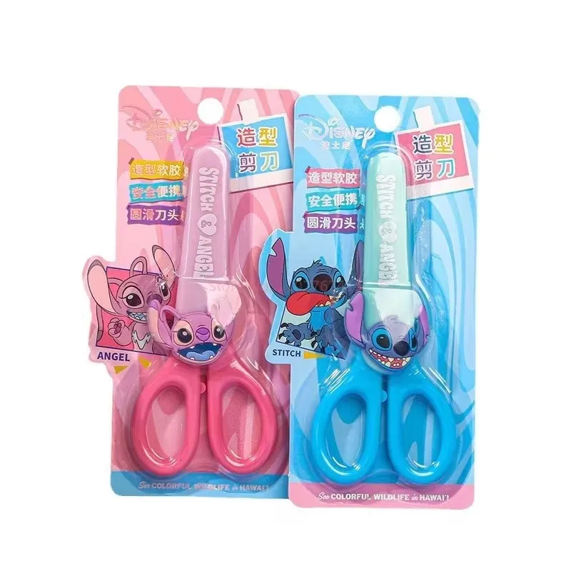 Disney Stitch Stationery Scissors Cute Lilo and Baby Round Blade Portable Student DIY Handmade Xmas Gift stationery scissors,soft handle scissors,portable scissors cutter