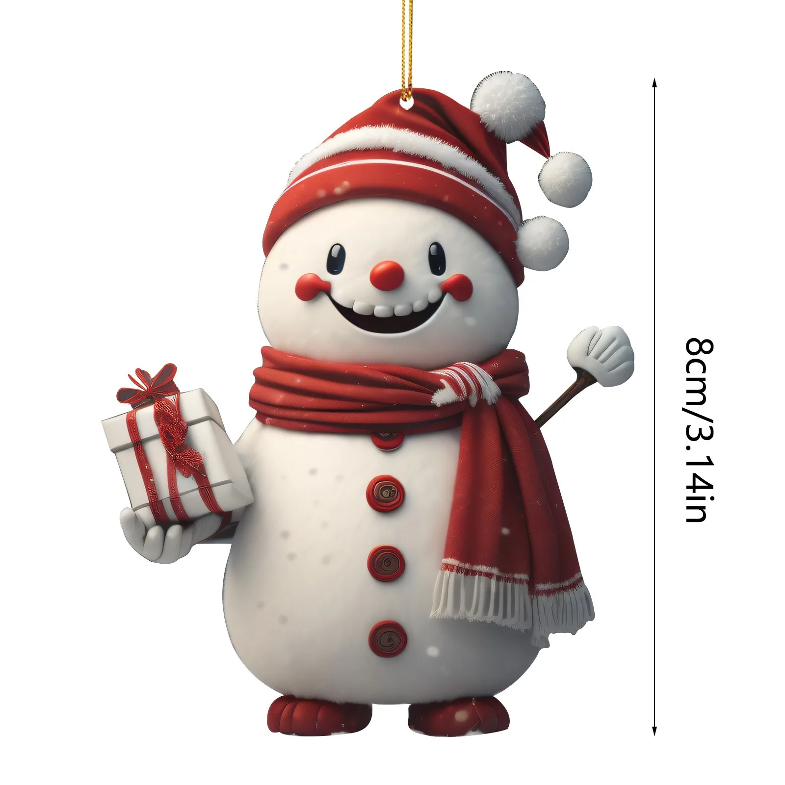 Christmas Cartoon Cute Snowman Pendant Xmas Tree Drop Ornaments Decoration Kids Gifts Window Car Backpack Home Office Decor Toys images - 6