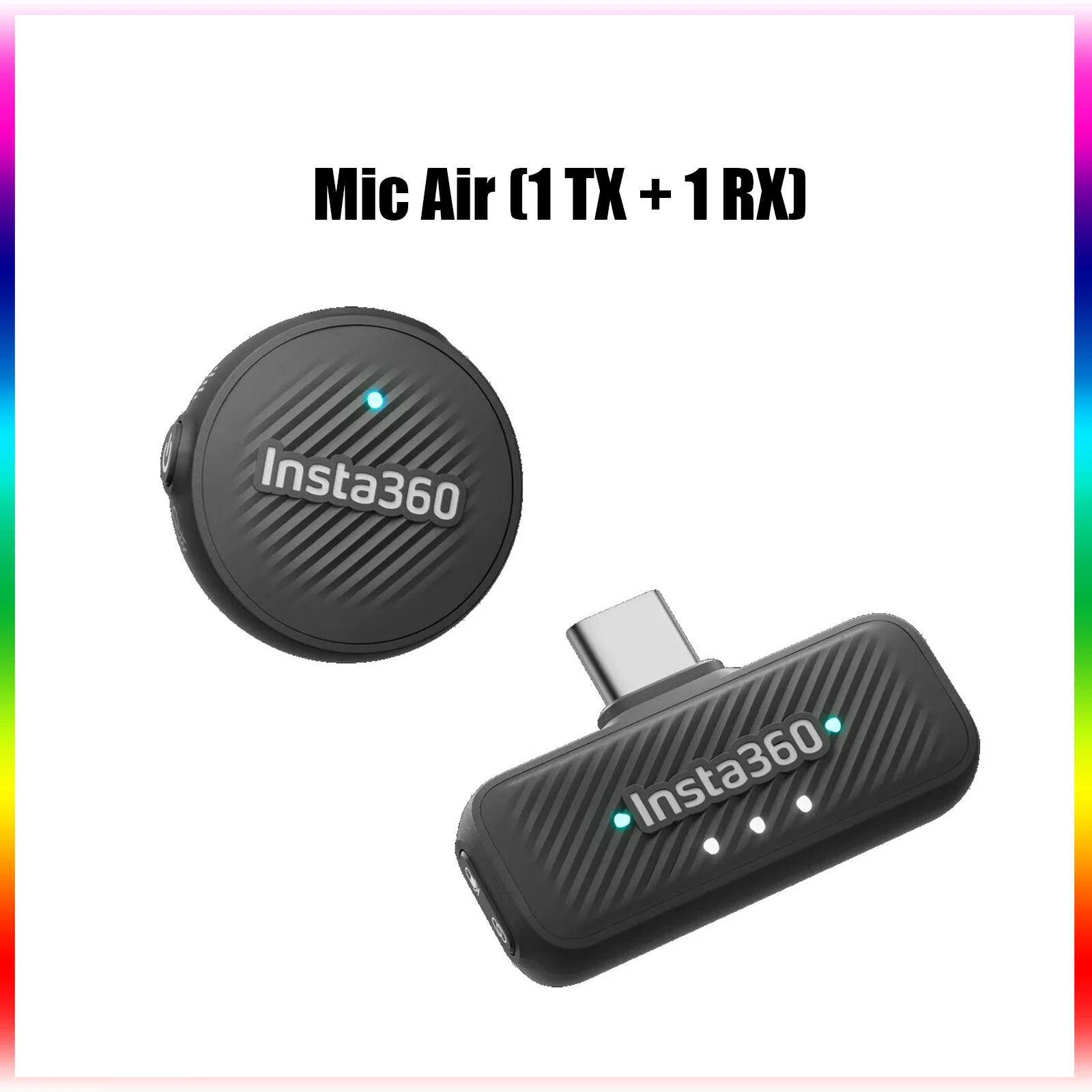 Microphone sans fil Mic Air 1TX 1RX pour caméra action 360