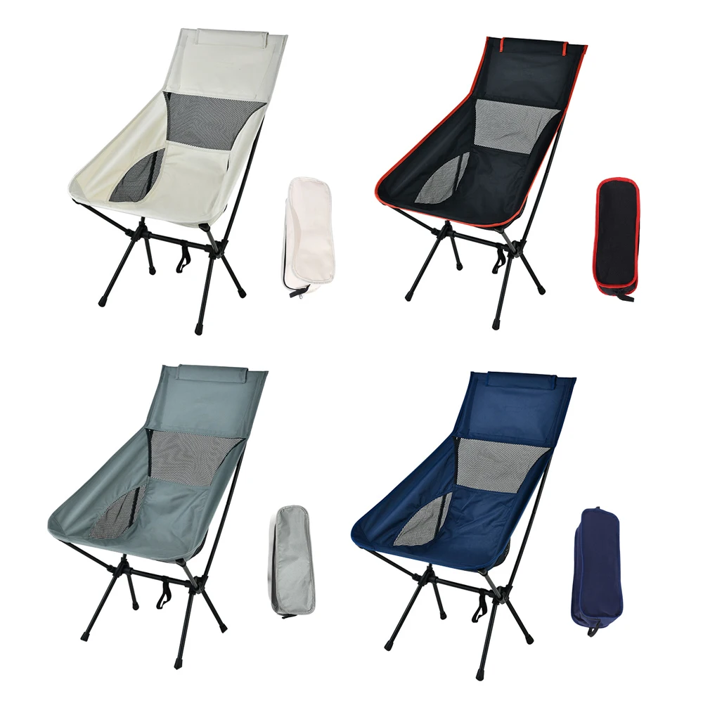 Outdoor Portable Camping Chair Oxford Cloth Folding Lengthen Camping Seat for Fishing BBQ Festival Picnic Beach Ultralight Chair