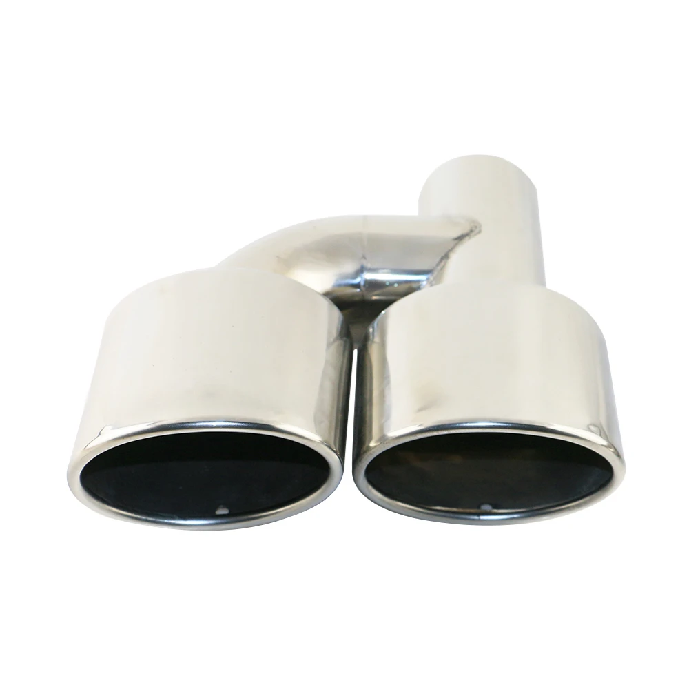Stainless Steel H type Exhaust Pipe Oval 2.5 inchi Dual Exhaust Muffler Tip AG W204 W211 C-Class C63 1 PCS