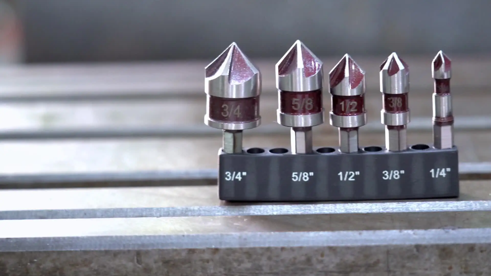 6-Piece M35 Cobalt Countersink Drill Bit Set – 82 Degree Hex Shank, 5 Flute, For Metal & Wood With Storage Case