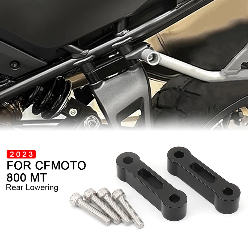 

Motorcycle Black Lower 20mm Passenger Footrests Footpeg Lowering Brackets For CFMOTO 800 MT 800MT 800mt 2023