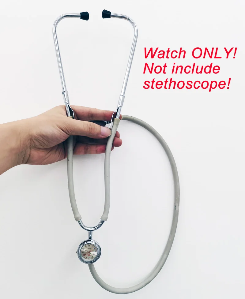 Pocket Watch Fob Doctor Clock Clip On Hanging Stethoscope