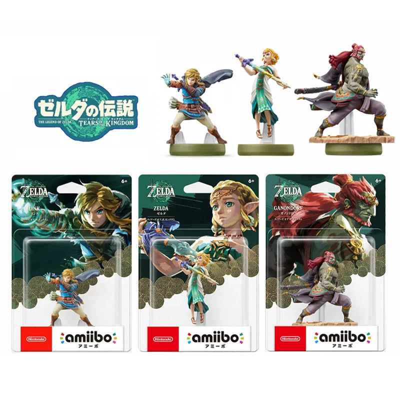 Originale The Legend Of Zelda Tears Of The Kingdom Amiibo 8Cm Link Anime Figure Totk Action Figurine Statue Model Toys Dolls Gift