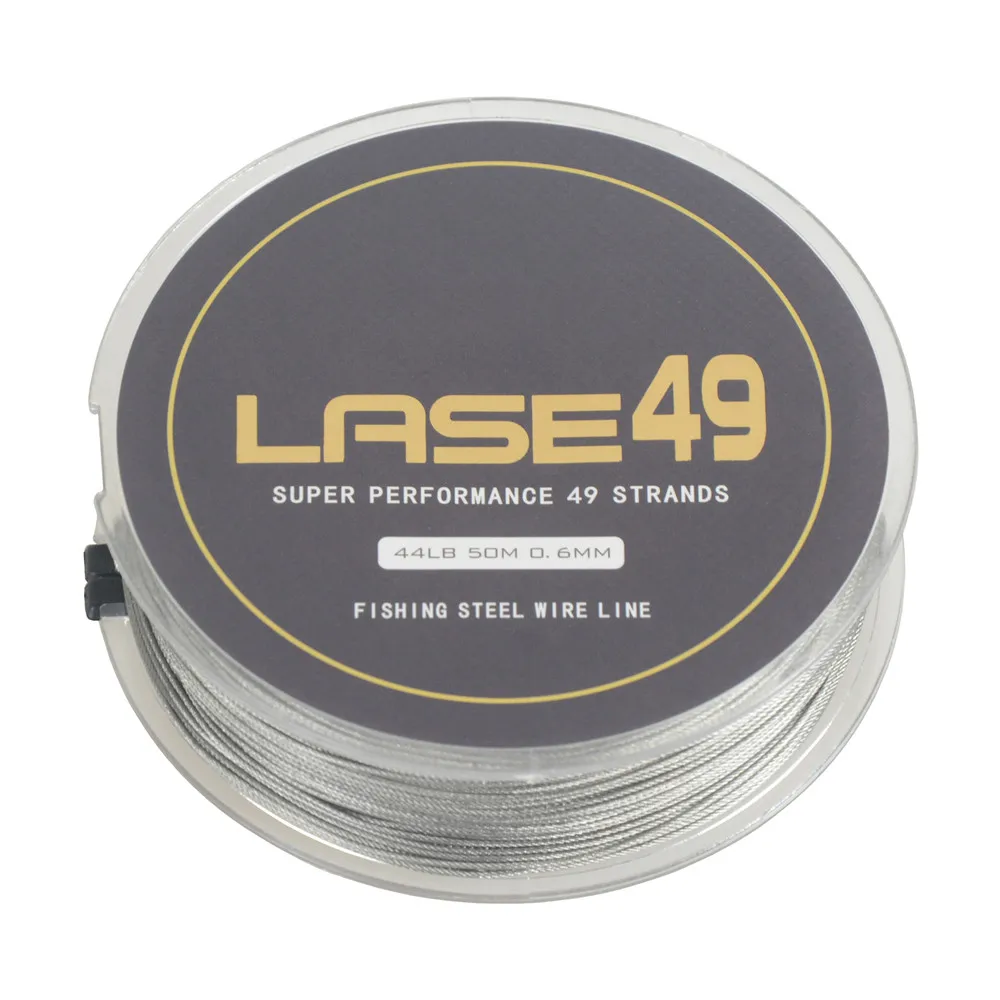 Super Performance 49 Strands Fishing Steel Wire Line Super Soft Wire Lines Cover With Plastic Waterproof