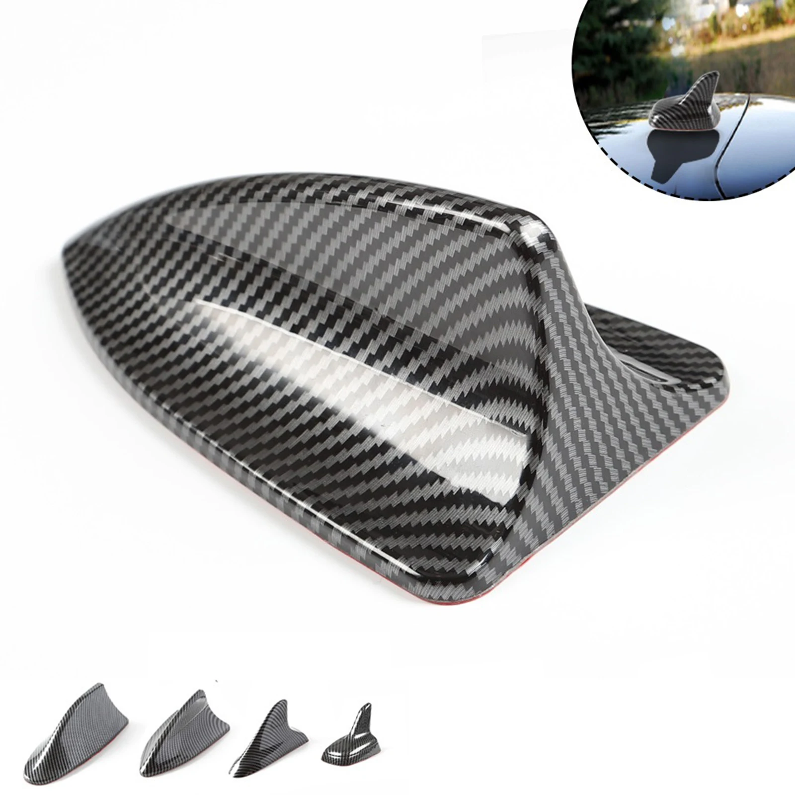 

Universal Car Shark Fin Antenna Auto Roof Aerial Base Carbon Fiber Style For Most Cars Styling Decoration