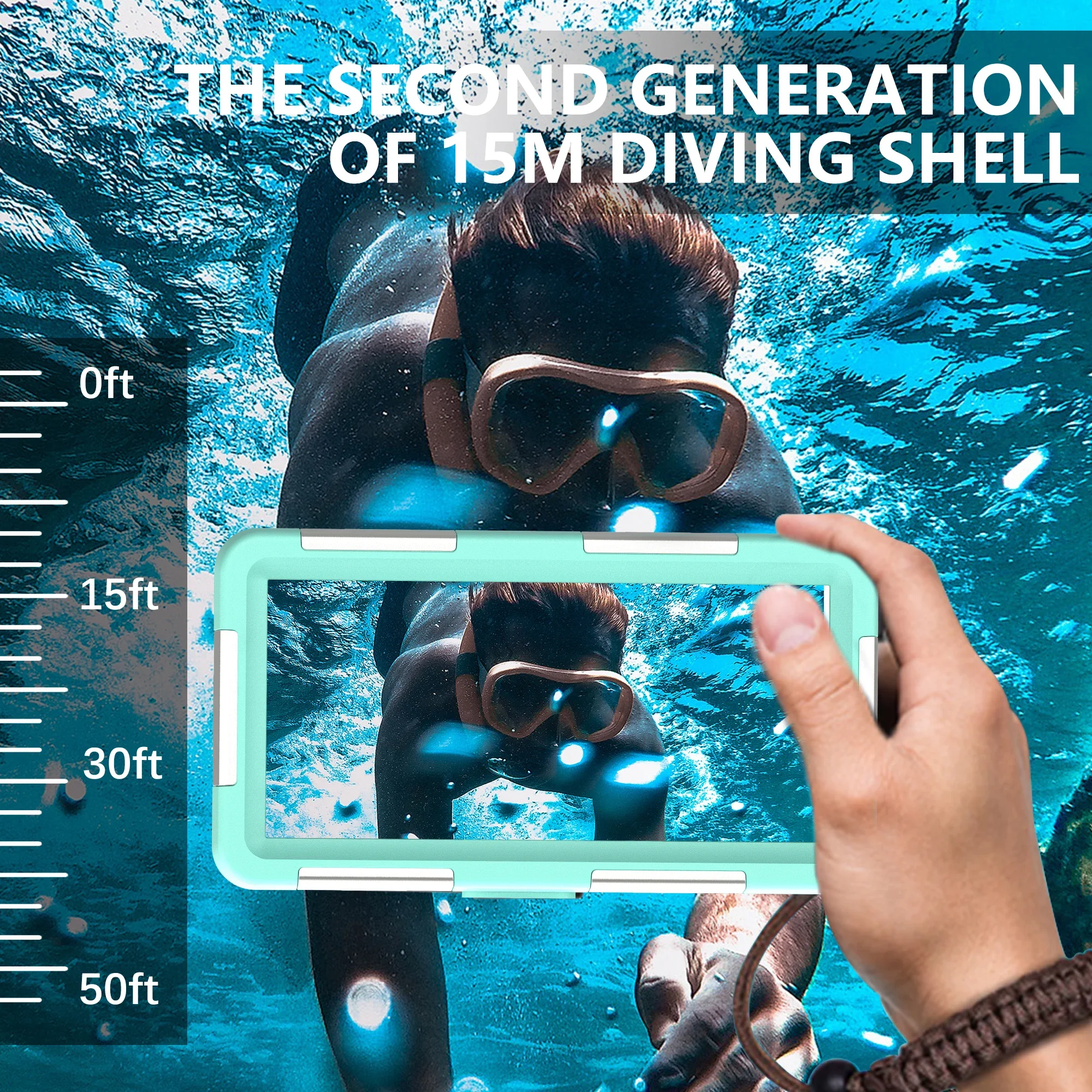 15m Professional Diving Phone Case For Samsung S24 S23 Ultra Underwater Taking Waterproof Case Cover For iPhone 15 14 13 Pro Max