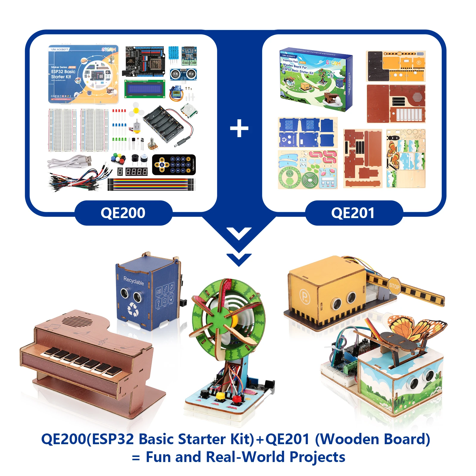 ตัวเลือกสินค้า ชุดทดลอง IoT ACEBOTT ESP32 พร้อมเซ็นเซอร์ครบเซ็ต