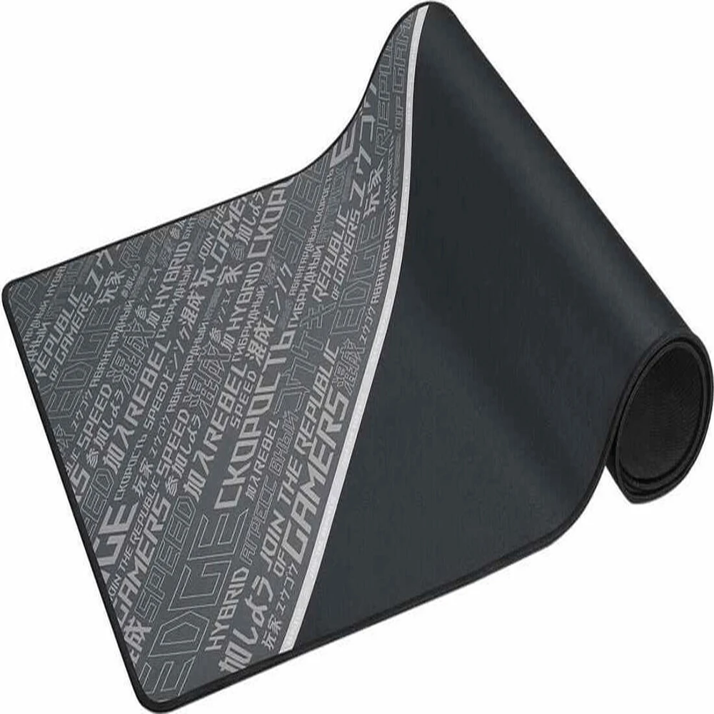 Black Rubber Large Gaming Mouse Pad with Lock Edge for Computer Keyboard