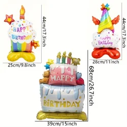 Vibrant Cake - Shaped Balloons for Birthday Celebrations (Laser)