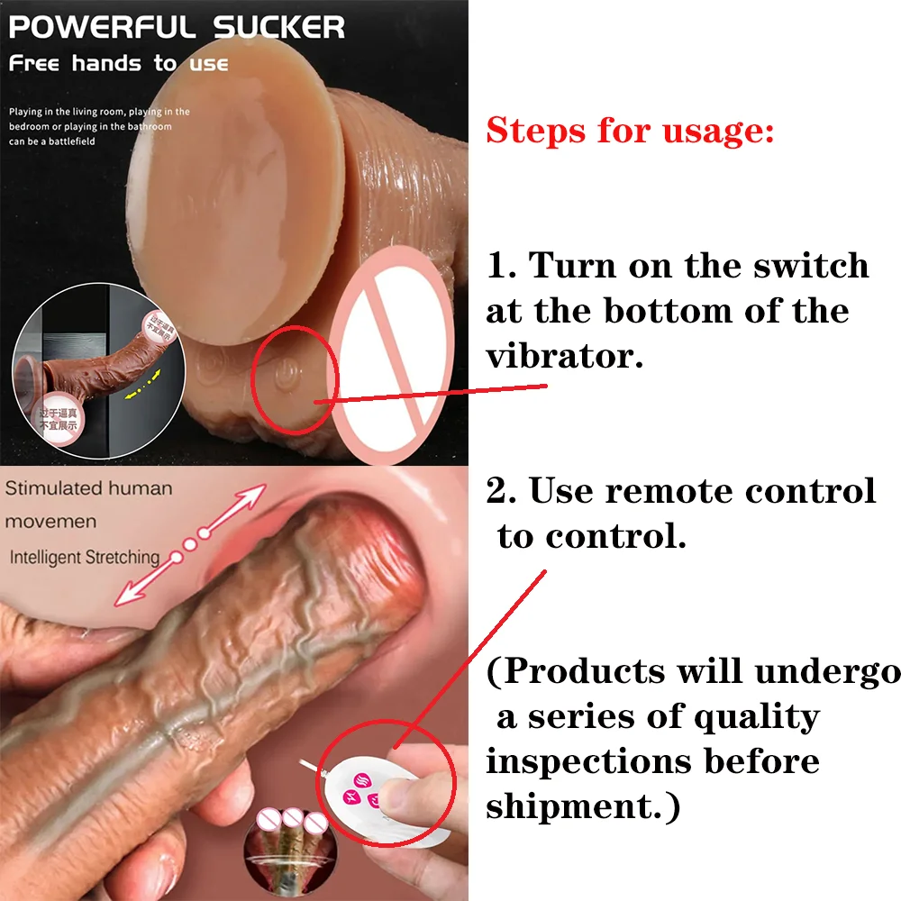 Thrusting Rotation Remote Control Dildo Vibrator Female Realistic Penis Gay Suction Cup Masturbator Couple For Women Sex Toys
