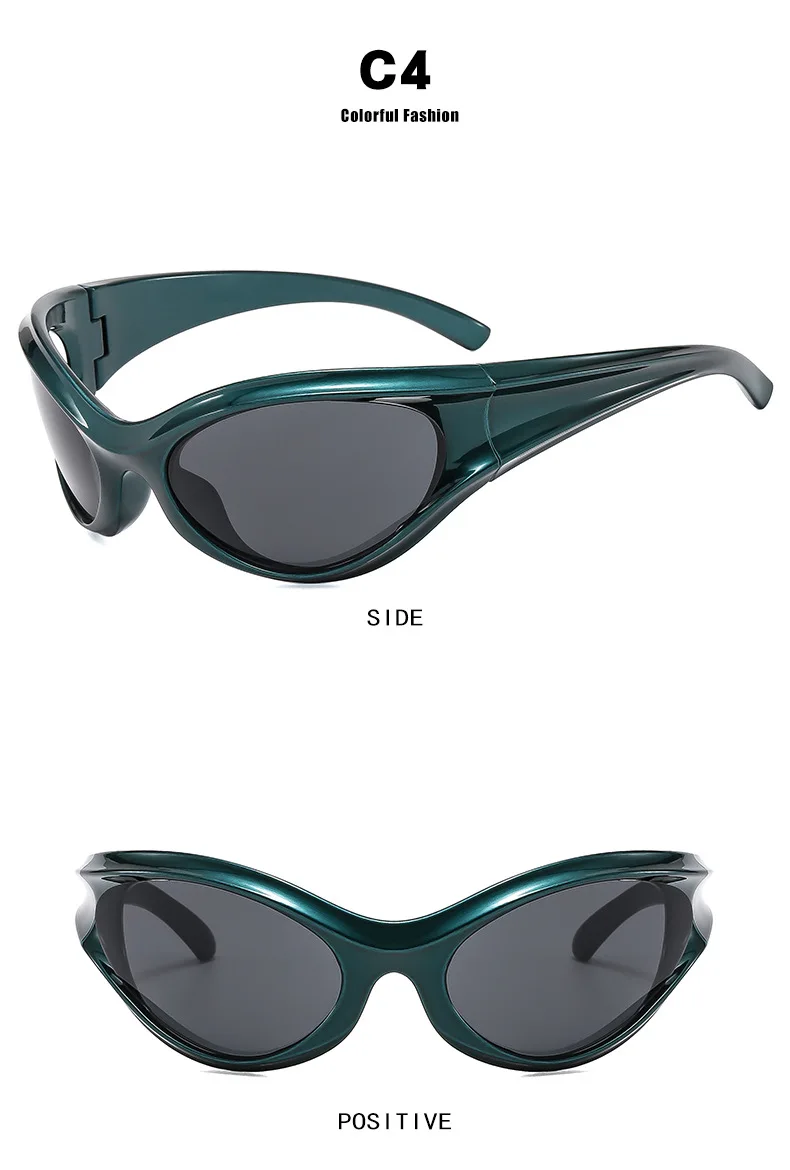 Y2K Punk Sport-Sonnenbrille für Damen Luxusmarken-Designer Sonnenbrillen Herren Mode Vintage Radsport-Brillen UV400 Winddichte Schutzbrillen – Detail 12