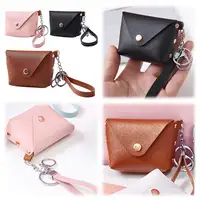 Coin Purse for Women with Zipper Wristlet Wallet PU Leather Keychain Pouch Small Wallet for Shopping Travel