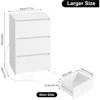 White Nightstand, 26" H White Night Stand with Charging Station, White Nightstand with USB Ports & Power Outlets, Silent Slides 2
