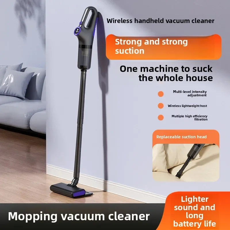 Multifunction Cordless Handheld Vacuum Cleaner 120W Powerful Suction Lightweight for Home Car Pet Hair Rechargeable Cleaner 3