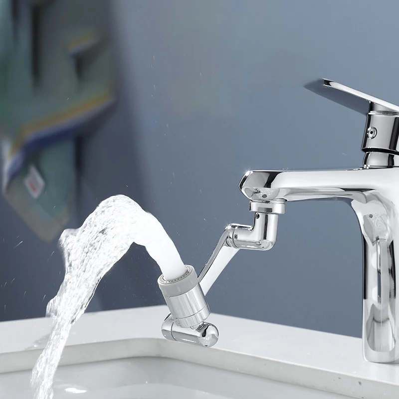 Faucet Extender Mechanical Arm Universal Bathroom Wash Face Rotating 1080 Degree