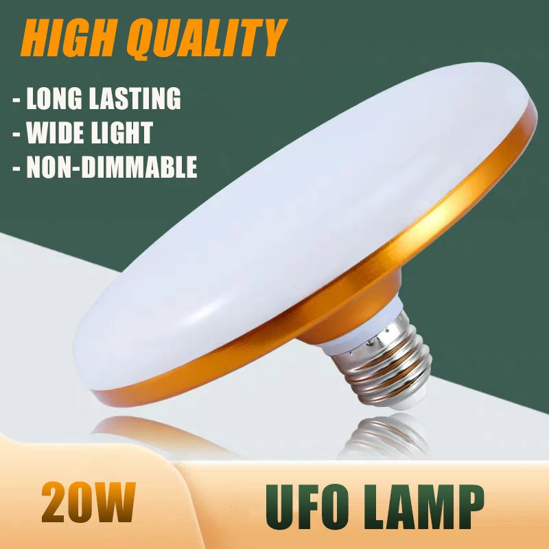 LED Bulb E27 LED Lamp Super Bright 20W 220V UFO Lights Indoor White Lighting Table Lamps Garage Light