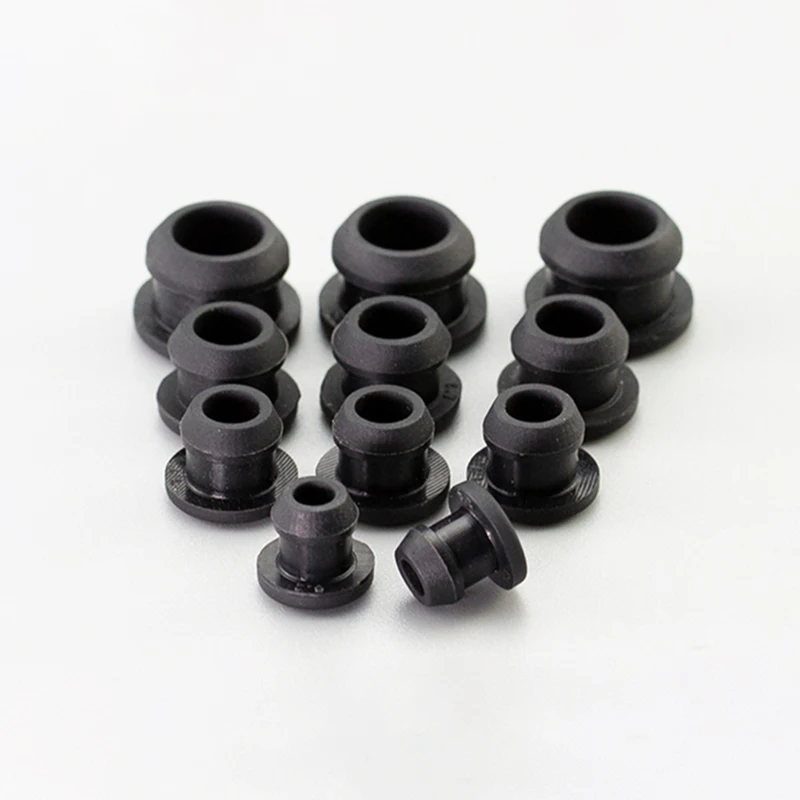 Bouchons En Silicone Noir Pour Trous 2-50 Mm - Étangs à La Poussière Et à L'eau - Lot De Différentes Tailles - 5