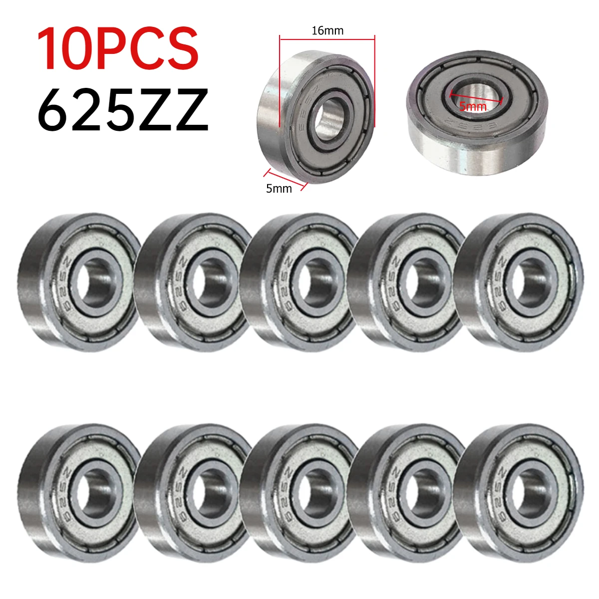 10PCS 625ZZ
