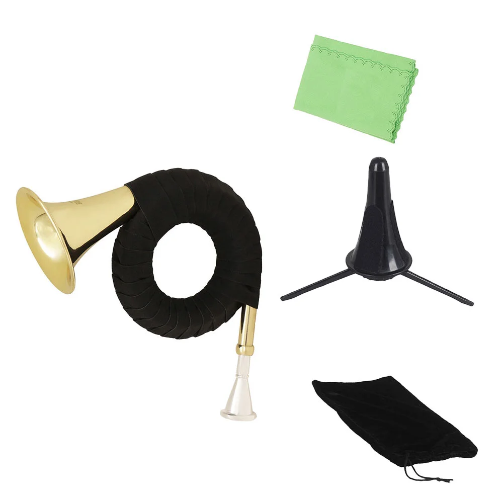 B Flat Major Hunting Horn Frenchhorn Double Corno Instrument Trumpet Premium Music Wind Practical Birthday Gift Brass Child