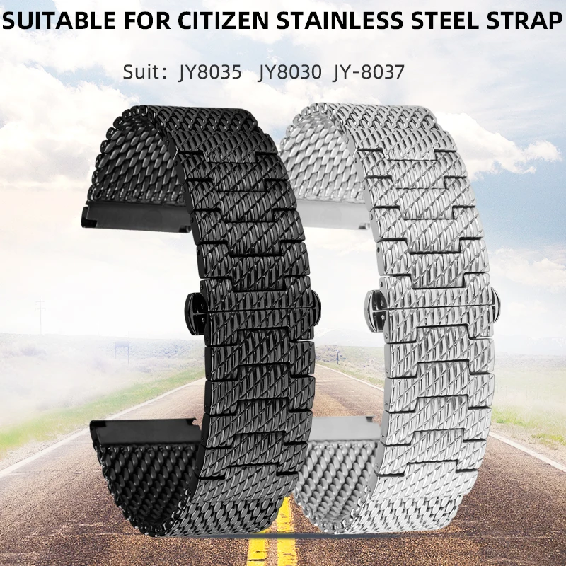 Per Citizen Cinturino In Metallo Skyhawk Jy8035/8030/8037 Blue Angel 1St/2Nd/3Rd Generation At8020 Jy8078/8037/8031 Cinturino In Acciaio 22Mm 23Mm