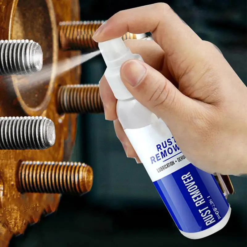 Rust Stain Remover Powerful Stainless Steel Cleaner Stain Removal Spray Versatile Metal Cleaner Rust Dissolver For Chrome