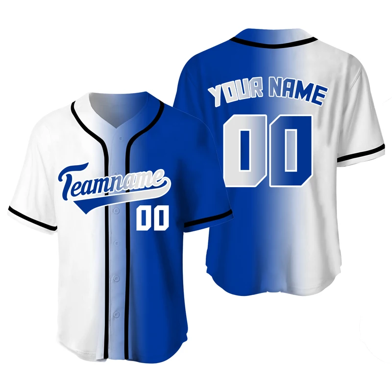 Baseball Jersey Men Shirt Sublimation Blanks Team/Name Training T-shirts Sports Uniform Plus Size Clothing