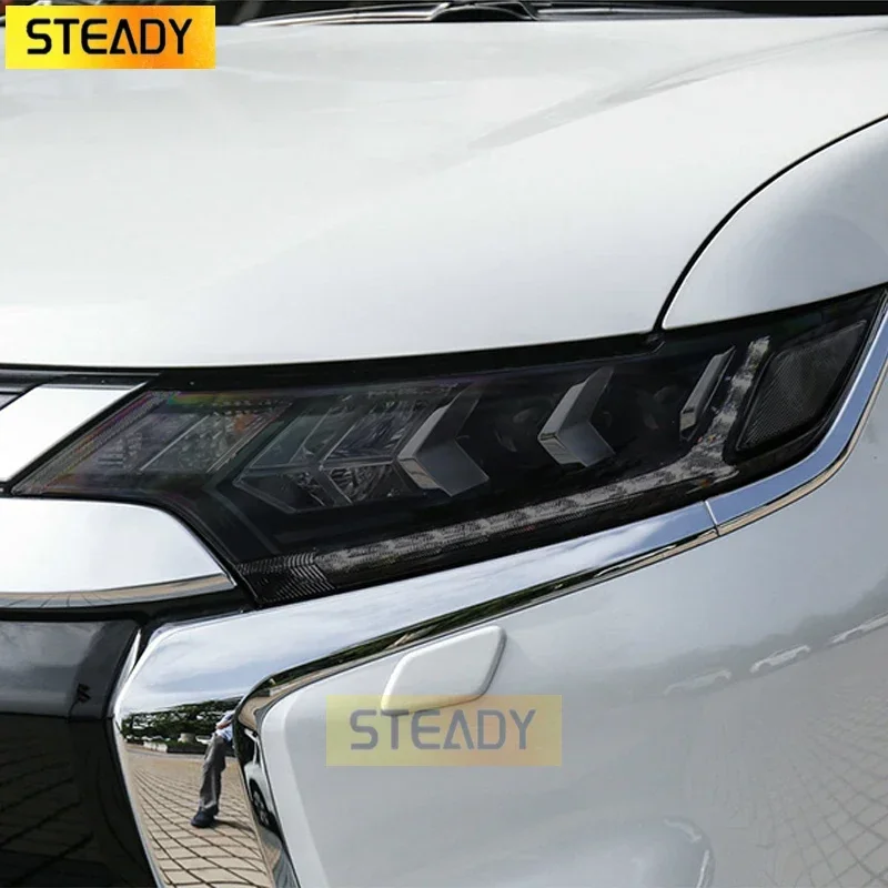 

Car Headlight Protective Film Headlamp Restoration Transparent Black TPU Sticker For Mitsubishi Outlander 2015-2020 Accessories