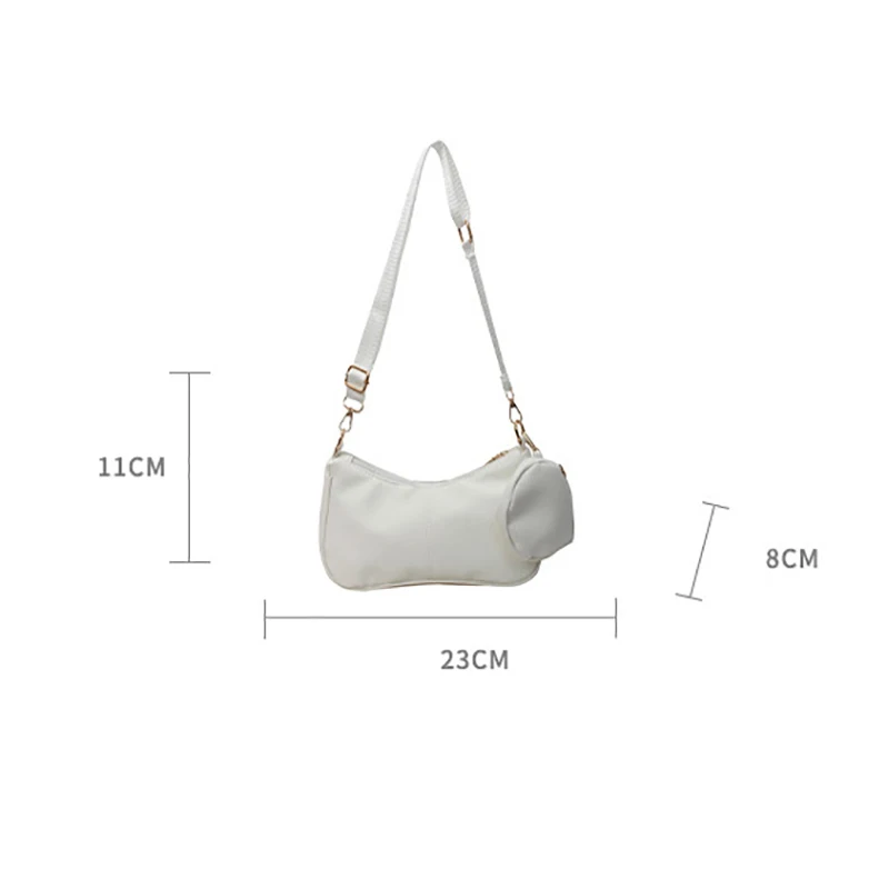 Women's Black Shoulder Bag Casual Fashionable Versatile Bag Handheld Large Capacity Dumpling Bag Crossbody Bag