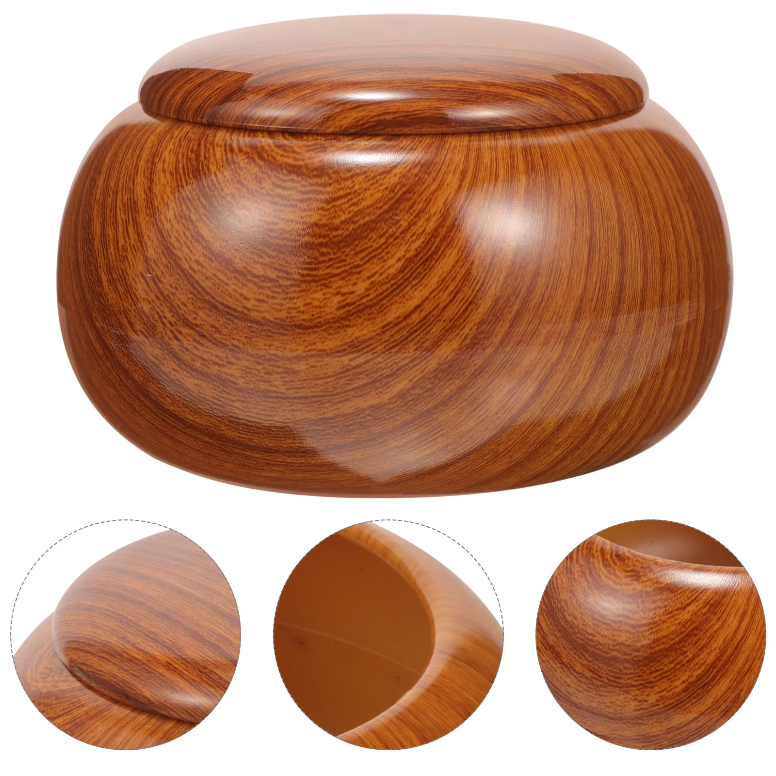 

2 Pcs Go Jar Game Storage Boxes with Lids Chess Pot Bowl Stones Holder Plastic Container Case Anti-fall