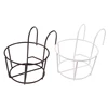 Garden Hanging Plant Iron Racks Balcony Round Flower Pot Rack Railing Fence 4