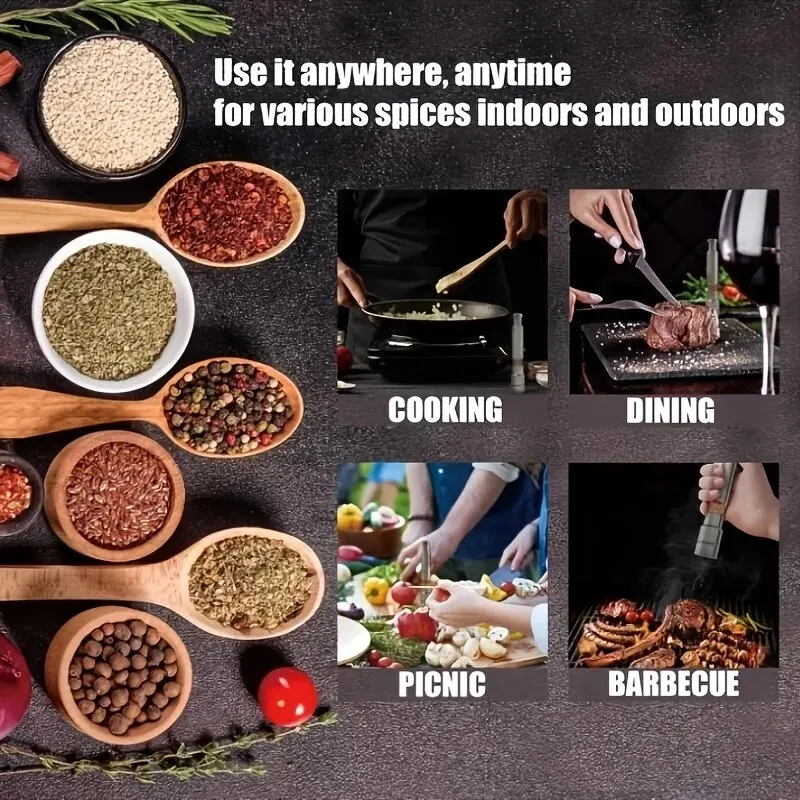pepper grinder Pepper Grinder Household Sea Salt Ginder Creative Stainless Steel Spice Grinder Manual Sea Salt Mill