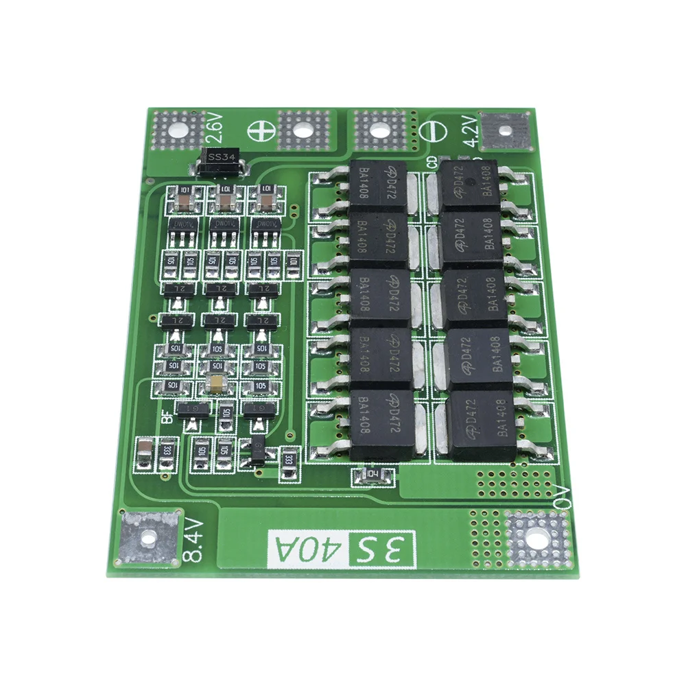 BMS 3S 12V 40A Balancer 18650 Lithium Battery Protection Board 3S BMS Li-ion Charger Charging with Balance