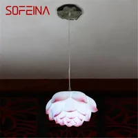SOFEINA Contemporary Lotus Pendent Lamp Retro Creativity Living Room Restaurant Bedroom Villa Hotel StaircaseTearoom Chandelier 1