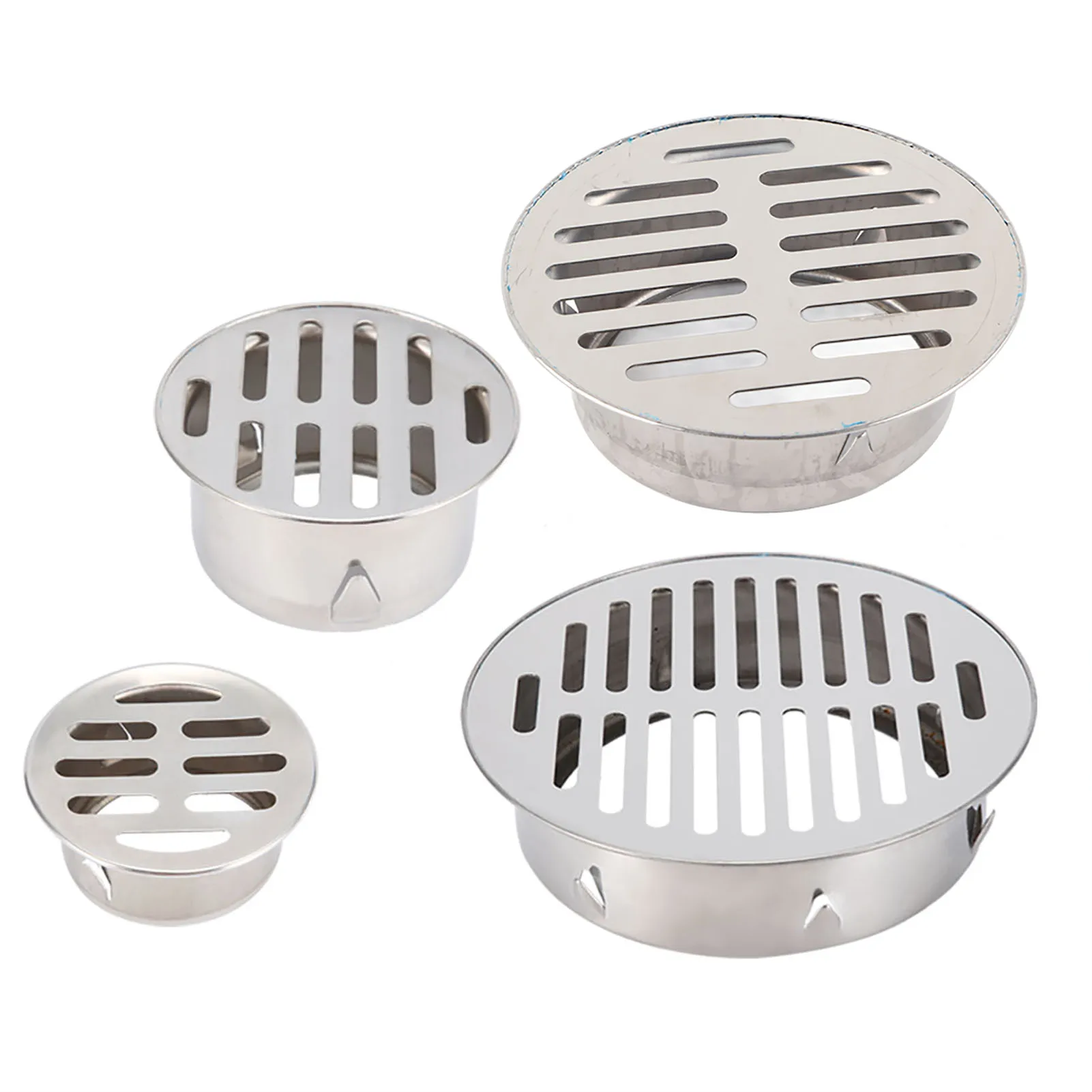Stainless Steel Bathroom Drain Cover Hair Catcher Balcony Drainage Stopper Plug Round Outdoor Roof Anti-blocking Floor Strainer Drain Filter Shower Drain Cover Drain Strainer Hair Catcher Stopper Drain Stopper Basin Drain Stopper Floor Drain Filter Bathroom Sink Stopper Bathroom Sink Plug Washbasin Drain Plug