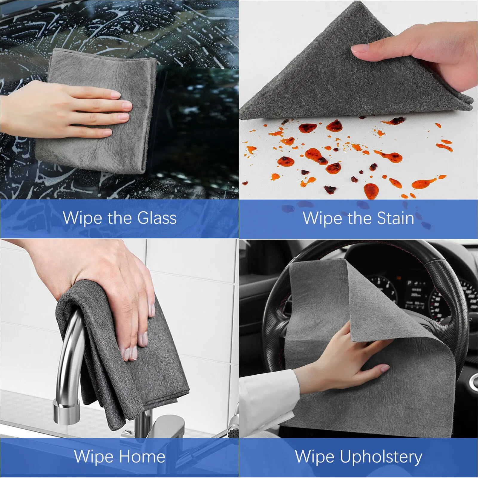 5/1pc Magic Cleaning Cloth No Trace Cleaning Cloths Miracle Microfiber Cloth Glass Tableware Rag Home Towel For Kitchen cleaning cloth microfiber dish cloths microfiber towel microfiber wash towel dish cleaning cloth microfiber dish cloth towel cleaning cloth dish cloth kitchen towel