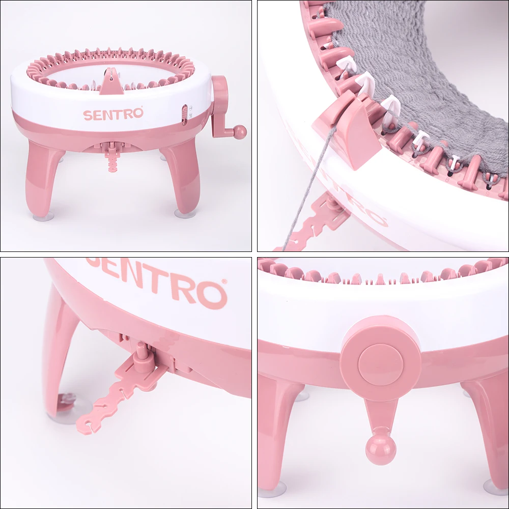 Sentro 편직기 공예 프로젝트 40 스카프/모자/스웨터/장갑과 같은 뜨개질 공예용 바늘 손 편직기 키트