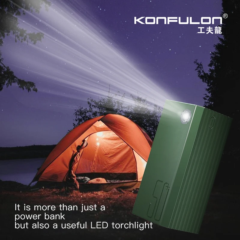

Power Bank 50000mAh LED Flashlight Portable External Battery Large Battery Capacity Outdoor Camping Powerbank for iPhone Xiaomi