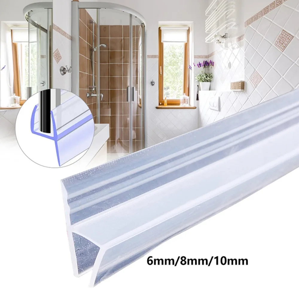 

2M Transparent F/H Shape Seal Strip Silicone Rubber Shower Room Door Window Sealing Strip Weatherstrip for 6/8/10/12 Mm Glass