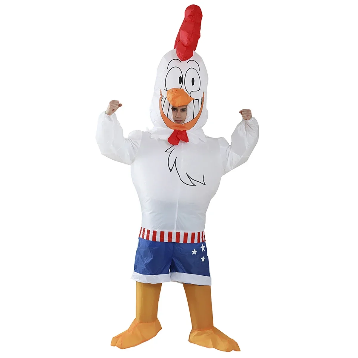 Adult Fighting Cock Inflatable Costume Purim Halloween Christmas Mascot Anime Party Cosplay Costume Dress Fancy Suits