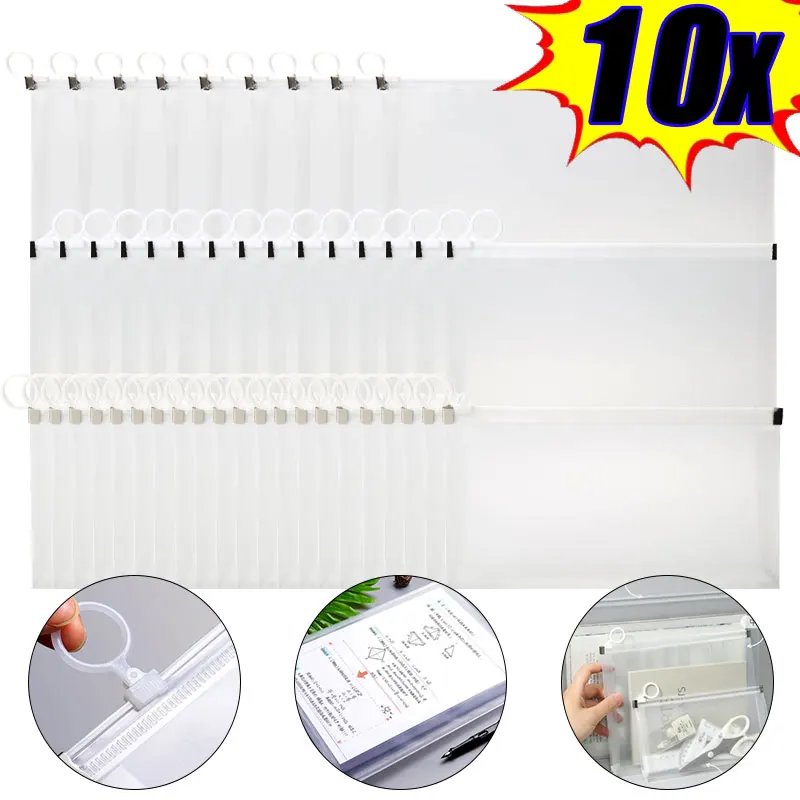 학교 사무실 정리용 방수 메쉬 지퍼 파우치 문서 가방, A4 파일 보관 정리함 ..